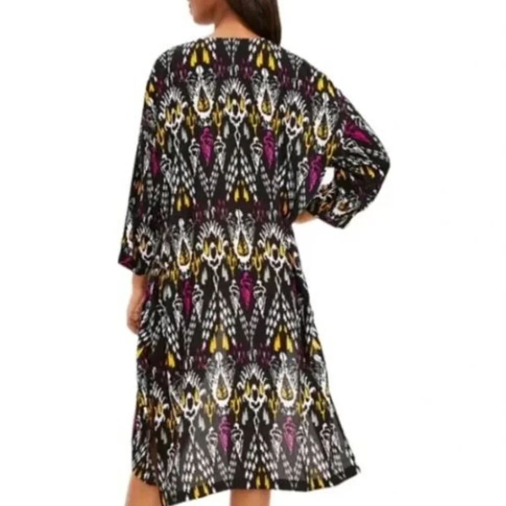 NWOT LOFT Women's Long Line Ikat Print Kimono/ Topper Size XS / Small